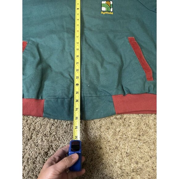 K Products Vintage Mens Bomber Jacket Agri Gold Farm Ag Marketing 90s USA XLARGE - Picture 7 of 9